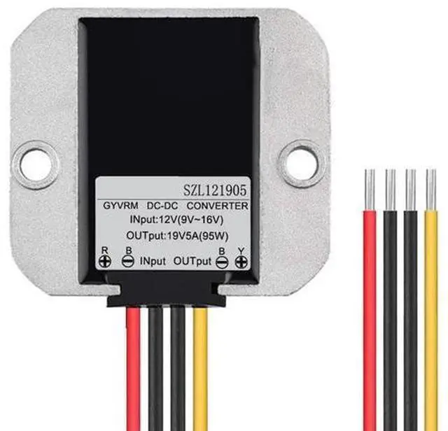 Main image of DC to DC 12V 19V 1A 2A 3A 4A 5A Step-up Boost DC/DC Power Converter 95W Car Laptop Power Supply 9-16V to 19V 5A 95W(5A)