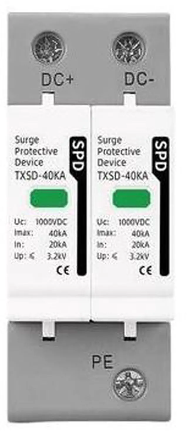 Main image of DC SPD Surge Protective Device 600V 1000V 2P 20KA 40KA 60KA Voltage Protector Solar PV Photovoltaic Arrester
