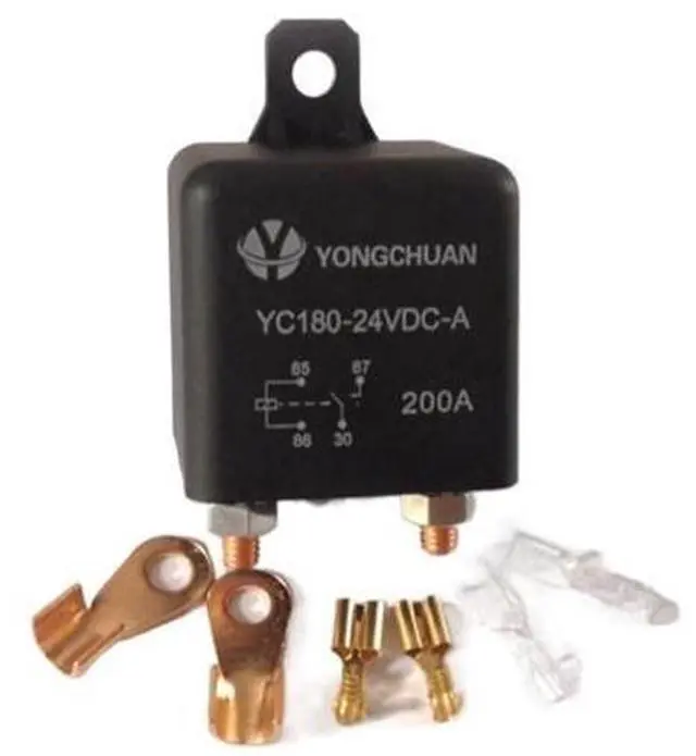 Main image of 200A 12V High Current Start Relay YC180-12VDC-A Type Continuous 2.4W High Power Automotive Relay
