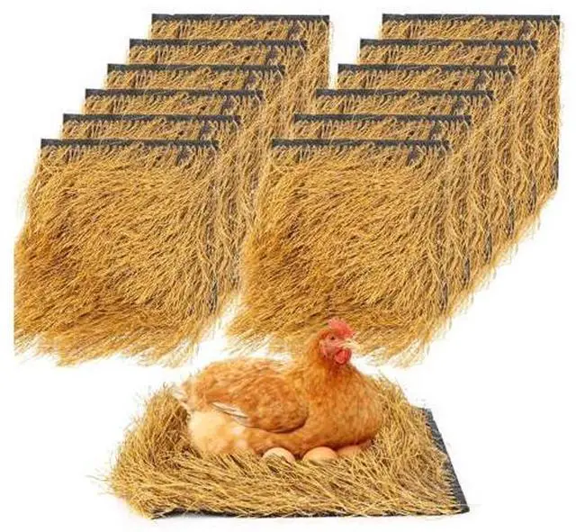 Main image of 12 Pcs Nesting Pads, 12X12 in Chicken Nest Box Liners, Washable, Reusable, Soft Bedding for Hens Ducks Rabbits