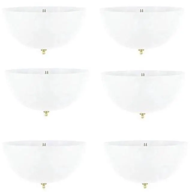 Main image of Round Lamp Shades 7.75 In, 6 Pcs Milk White Acrylic Light Cover For Bedroom, Living Room And Study Bulb Lampshade