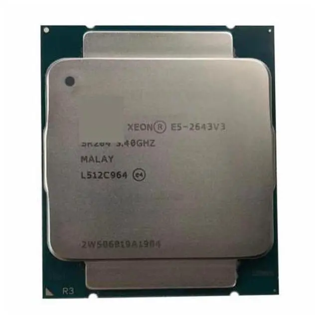 Main image of CPU forXeon OEM Version CPU E5-2643V3 3.40GHZ 20M 6CORES 22NM E5 2643 V3 forLGA2011-3 135W E5-2643 V3 Processor E5 2643V3