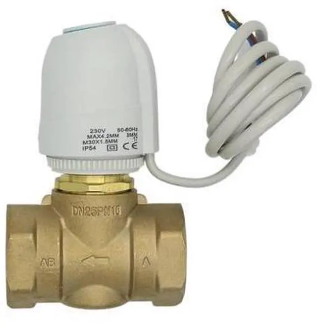 Main image of 230V 24V Normally Open Normally Close Electric Thermal Actuator For Room Temperature Control Brass Valve DN20-DN25(Color:230V NC DN25)
