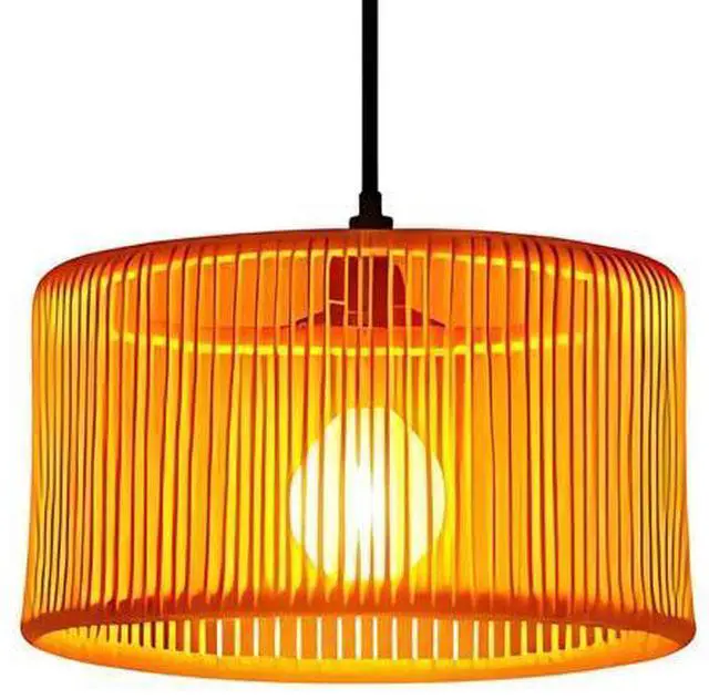 Main image of 30 x 19 cm Woven Pendant Lamp, New Chinese Style Paper Rope Hanging Light for Dining Room, Coffee Shop, Bar, and Farmhouse