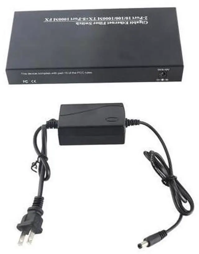 Main image of Compatible with 1.25 Gigabit Modules: Gigabit Ethernet Fiber Switch with 1.25G Port and 10/100/1000Mbps Electrical Port - Iron Housing Fiber Transceiver - Range 550m to 10km.