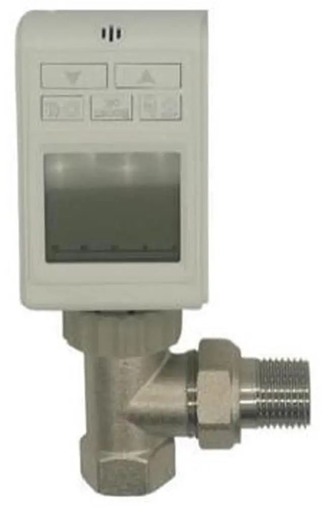 Main image of LCD Radiator actuator valves Temperature controlled electric actuator week programming thermostatic Radiator angel Valve(Size:DN15)