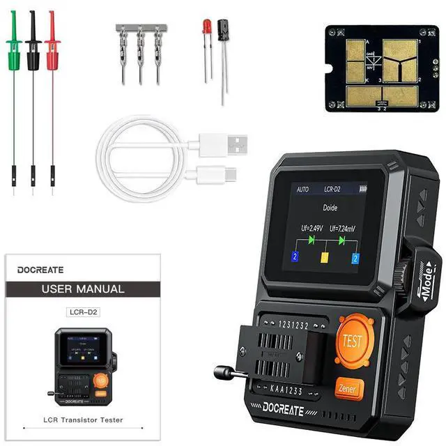 Main image of LCR-D2 Transistor Intelligent Recognition Manual-Automatic Dual-Mode Test Instrument Components