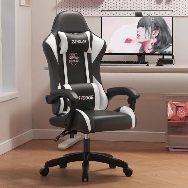 Alt view image 3 of 3 - E-sports chair ergonomist designed a comfortable chair suitable for long sitting in dormitories, for college students who are internet celebrities and do live streaming. It is a reclining chair.