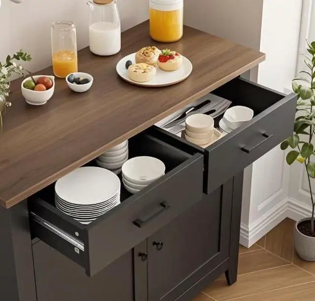 Alt view image 2 of 4 - Simple and luxurious best-selling sideboard for home dining room - wall-mounted storage cabinet for kitchen and dining area