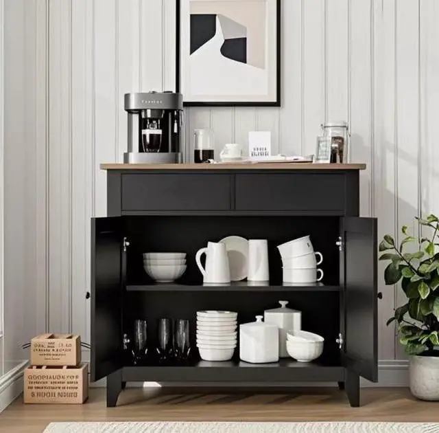 Alt view image 4 of 4 - Simple and luxurious best-selling sideboard for home dining room - wall-mounted storage cabinet for kitchen and dining area