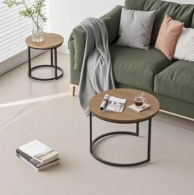 Alt view image 3 of 6 - High-low combination nested coffee table. Luxury and sophisticated living room coffee table that can be disassembled.