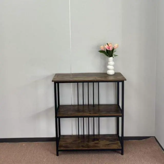 Alt view image 4 of 5 - Retro color multi-layer storage rack - suitable for living room, bedroom and study - universal home storage solution
