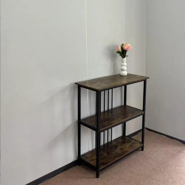Alt view image 3 of 5 - Retro color multi-layer storage rack - suitable for living room, bedroom and study - universal home storage solution