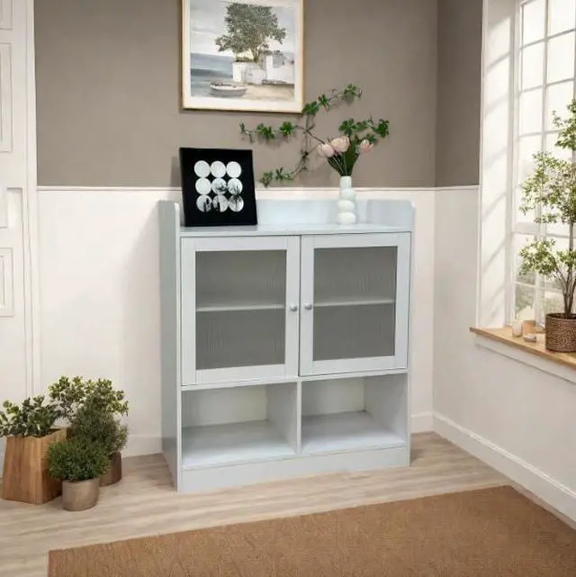Alt view image 4 of 5 - Simple and modern storage cabinet - multi-functional combination storage cabinet - multi-layer large-capacity storage cabinet - bedroom and living room storage solution for cluttered areas