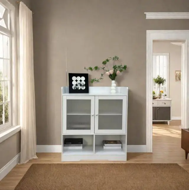 Alt view image 5 of 5 - Simple and modern storage cabinet - multi-functional combination storage cabinet - multi-layer large-capacity storage cabinet - bedroom and living room storage solution for cluttered areas