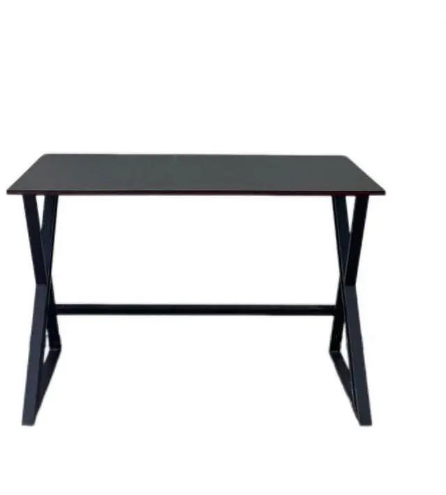 Main image of Simple and versatile X-shaped support computer desk with black surface, stable and durable, suitable for office and home use, universal model.