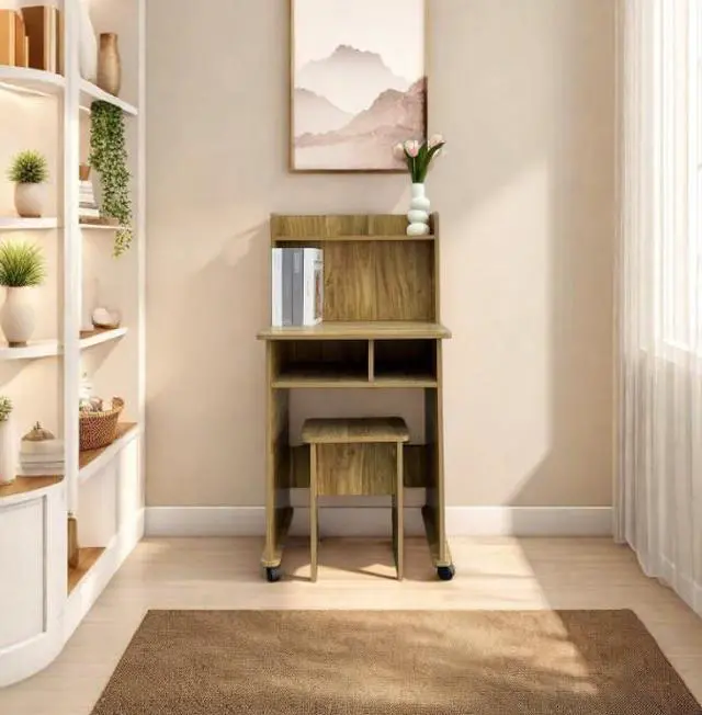 Alt view image 3 of 5 - Compact office computer desk, mini in size, saves space, simple and versatile.