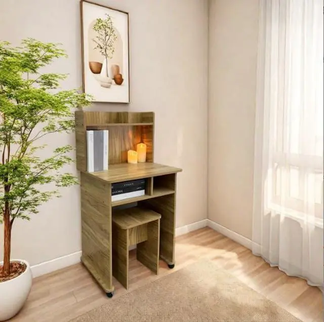 Alt view image 2 of 5 - Compact office computer desk, mini in size, saves space, simple and versatile.