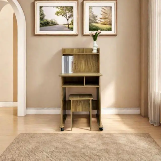 Alt view image 5 of 5 - Compact office computer desk, mini in size, saves space, simple and versatile.