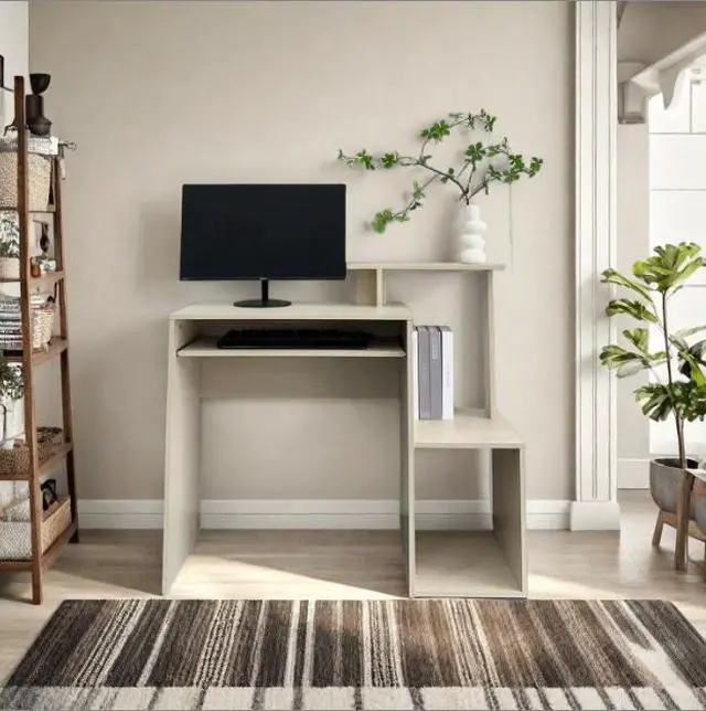 Alt view image 5 of 5 - Home mini workbench saves space; bedroom mini computer table