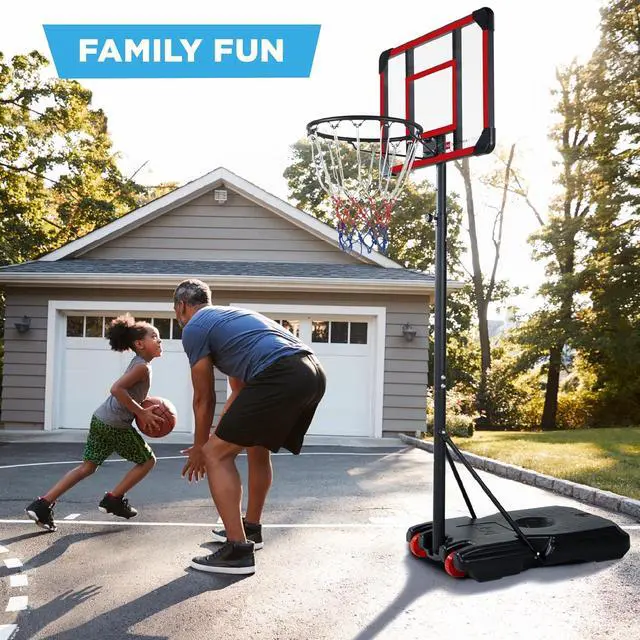 Alt view image 2 of 6 - Best Choice Products - Sistema de canasta de baloncesto ajustable en altura para niños, juego portátil con ruedas, base rellenable