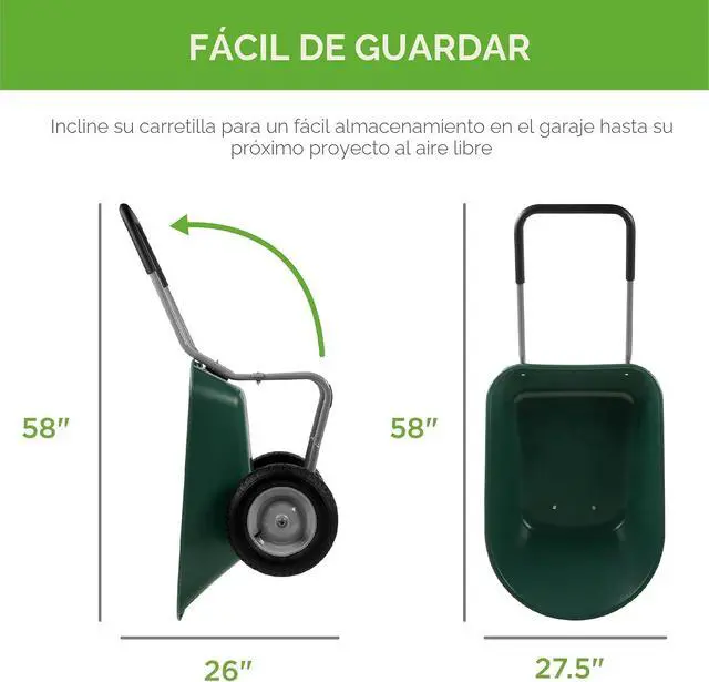 Alt view image 2 of 7 - carretilla de jardín para hogar con doble rueda