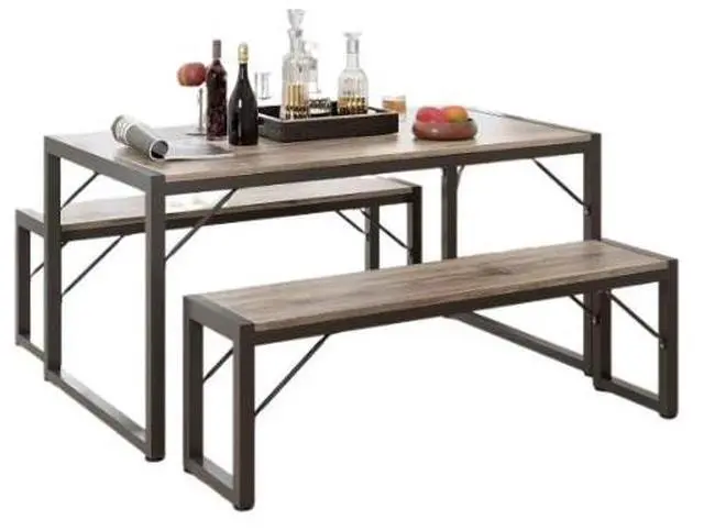 Main image of A dining table and two chairs in a set, an economical type of dining table