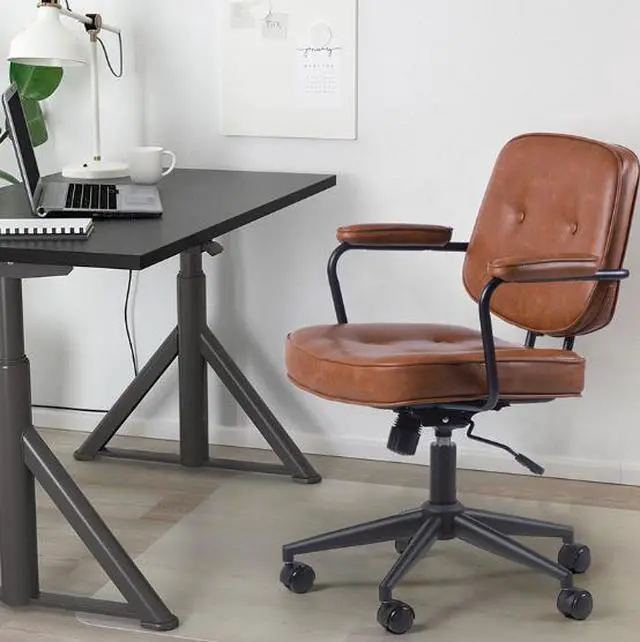 Alt view image 2 of 3 - Computer chair, household chair, study chair, long-sitting office chair, leather chair, conference chair, ergonomic chair, comfortable chair
