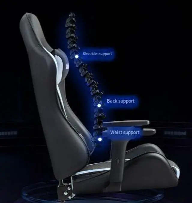 Alt view image 2 of 3 - Gaming chair, computer chair, home reclining office chair, student dormitory gaming chair, comfortable long-sitting adjustable ergonomic chair