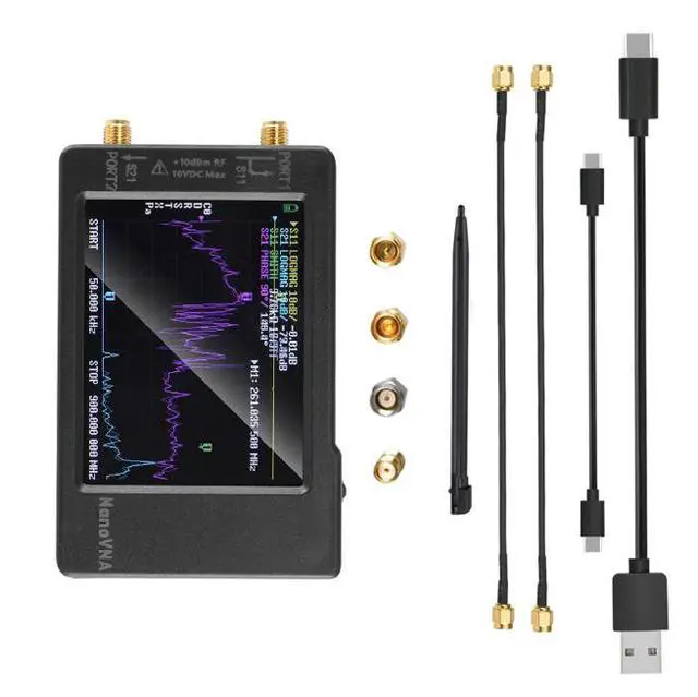 Alt view image 4 of 6 - NanoVNA-H, a 2.8-inch vector network analyzer, supports antenna network analysis from 50KHz to 900MHz.