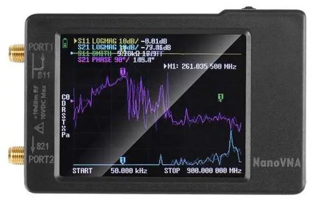 Alt view image 3 of 6 - NanoVNA-H, a 2.8-inch vector network analyzer, supports antenna network analysis from 50KHz to 900MHz.