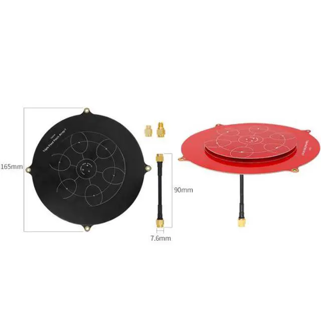 Alt view image 3 of 7 - Array antenna - High-gain long-range FPV5.8G video transmission antenna - 150-200mm remote measurement and mapping tower antenna black