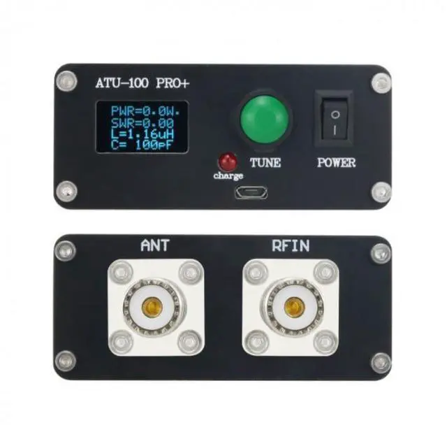 Alt view image 2 of 5 - ATU-100 Pro + 1.8 - 55 MHz Automatic Antenna Tuner 0.96-inch with housing finished charging version