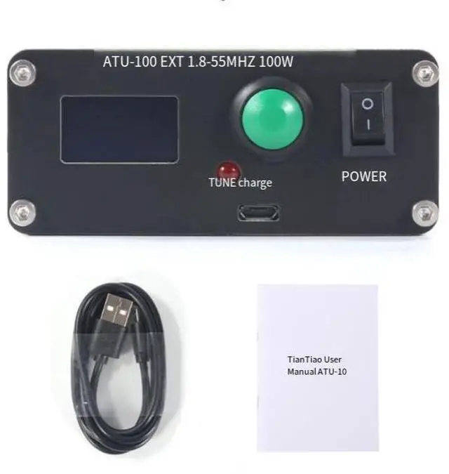 Alt view image 5 of 5 - ATU-100 Pro + 1.8 - 55 MHz Automatic Antenna Tuner 0.96-inch with housing finished charging version