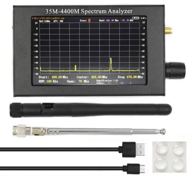 Main image of 4.3-inch TFT color LCD screen, handheld portable spectrum analyzer, 35M - 4400MHz, spectrum analyzer