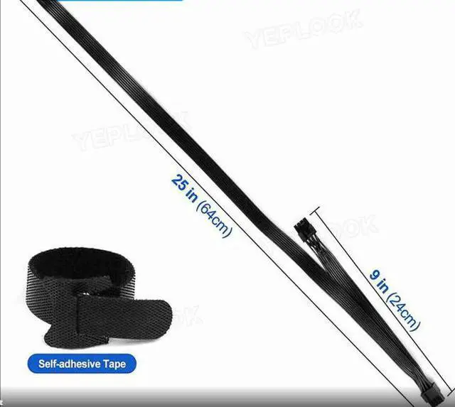 Alt view image 3 of 3 - PCIe 8Pin to 2x8Pin (6+2Pin) GPU Cable 60+20CM 18AWG For Cooler Master V550 V650 V750 V850 V1000 V2 Series Gold Fully Modular