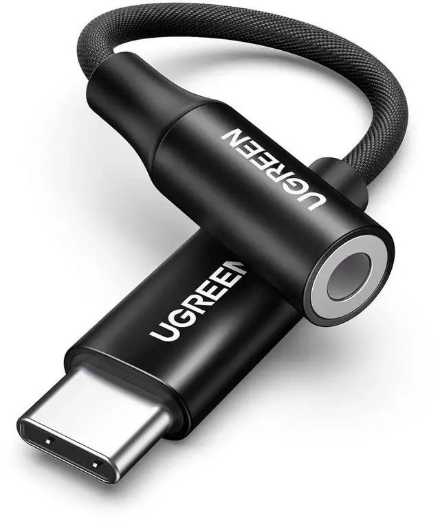 Main image of USB C to 3.5mm Audio Adapter Type C to Headphone Aux Jack Dongle 24bit/96kHz HiFi DAC Cable Cord Compatible with iPhone 17 16 Pro Max/16 Plus, iPad, Galaxy S25 S26 Ultra, Pixel 10, Black