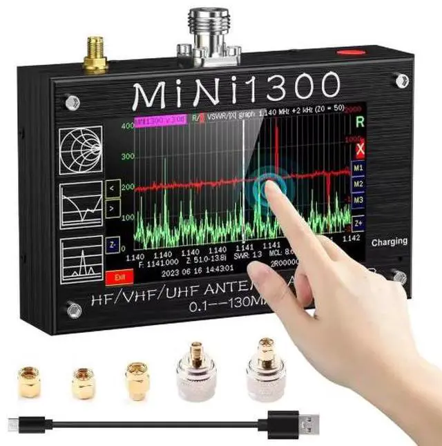 Main image of Mini1300 Vector Network Analyzer, Portable Standing Wave RF Radio Frequency Multimeter, 1.3G Vector Antenna Analyzer