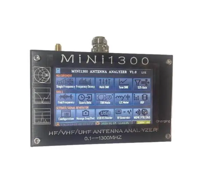 Alt view image 3 of 6 - Mini1300 Vector Network Analyzer, Portable Standing Wave RF Radio Frequency Multimeter, 1.3G Vector Antenna Analyzer