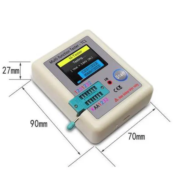 Alt view image 3 of 6 - Multifunctional Transistor Tester LCR-TC1 - Full-color screen display. Finished diode and capacitor tester.