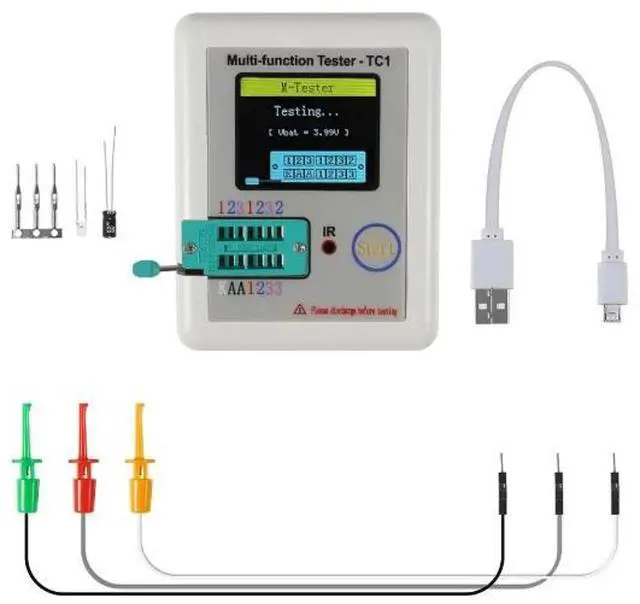 Alt view image 6 of 6 - Multifunctional Transistor Tester LCR-TC1 - Full-color screen display. Finished diode and capacitor tester.