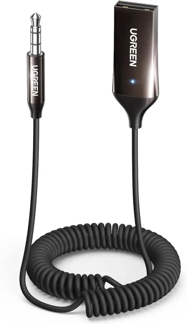 Main image of UGREEN Aux to Bluetooth 5.4 Adapter 3.5mm Bluetooth Receiver for Car USB 2.0 to 3.5mm Jack Kit with Built-in Microphone Aux Input for Hands-Free Calls Compatible with Car Speaker and Home Audio