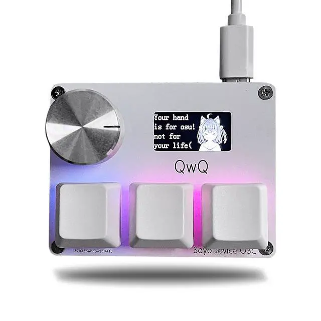 Alt view image 2 of 2 - BTXETUEL SayoDevice OSU O3C Rapid Trigger Hall Switches Magnetic Linear Switches Keyboard with Knob and Screen,Copy Paste,Shotcut,Macro Hotswap Mini Keypad....