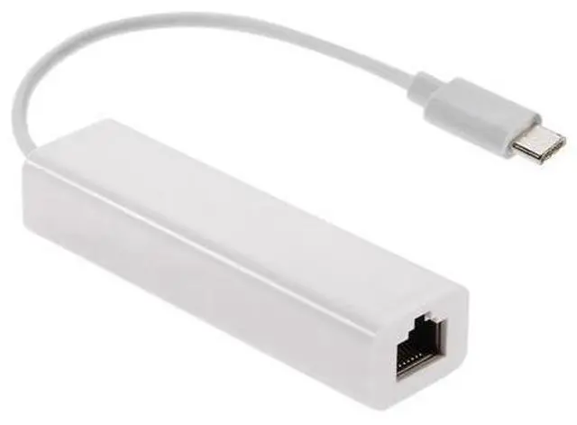 Main image of USB-C Type C Male to 100M Gigabit Ethernet Network LAN Adapter for Laptop PC White