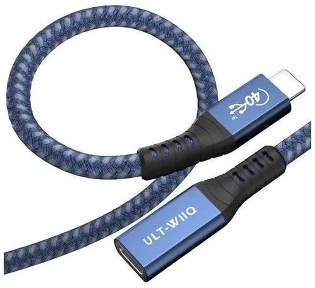 Main image of USB4 Extension Cable 2.62Ft, Thunderbolt 3 & 4 Extension Cable, USB C 4.0 Support PD 100W 20V5A, 40Gbps Transfer, 8K@60Hz, 6K/4K@60Hz Video for Dell/HP/Anker Dock, MacBook, iMac, Dell XPS, Intel NUC