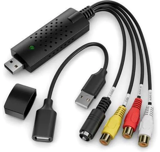 Main image of Video Capture Card RCA to USB Video Capture Device USB 2.0 VHS to Digital Converter VCR to Video Converter Convert VCR to Digital from VCR VHS Mini DV Hi8 DVD for MAC/PC