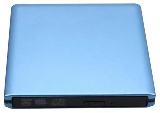 Main image of Aluminum alloy casing USB 3.0 external DVD burner for notebook, desktop computer, external optical drive/hard drive interchangeable RW blue