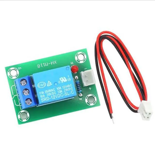 Alt view image 5 of 6 - XH-M118 Relay Module: 5V, 12V, 24V power supply, output 1 channel, normally open and normally closed, 10A, wire connection