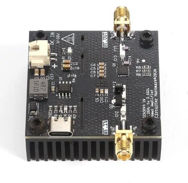 Alt view image 6 of 6 - 3.2 - 3.6GHz 1W microwave power amplifier with 30dB gain. SBB5089 + SZA3044 power amplifier.