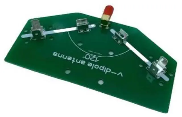 Alt view image 3 of 4 - Frequency: 78 MHz - 1 GHz Positive V Horn Antenna V-dipole antenna - v1